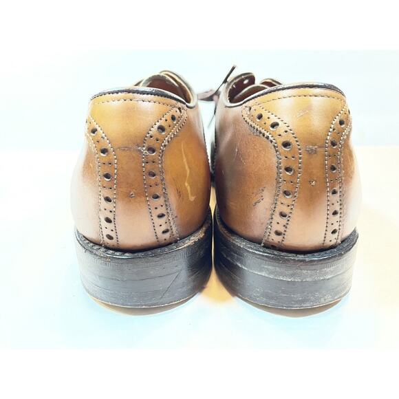 Size 8.5 Nettleton Vintage Cox Shank Lace Up Oxford Dress Shoes Brown main image 4
